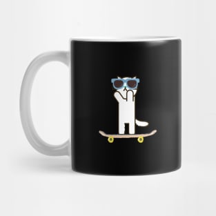 Summer Cat On A Skateboard Mug